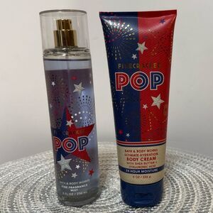 BBW Firecracker Pop Body Cream and Fragrance Mist Set of 2 NWT